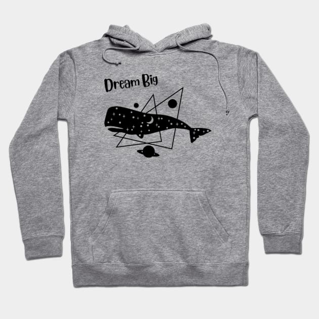 Dream Big Celestial Sperm Whale Hoodie by WebStarCreative